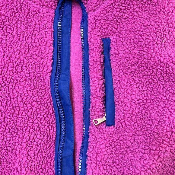 Purple & blue Sherpa jacket - Picture 3 of 7